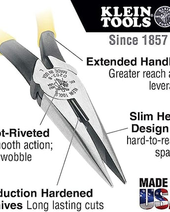 Klein Tools Hi-Viz Side Cutting Long-Nose Pliers