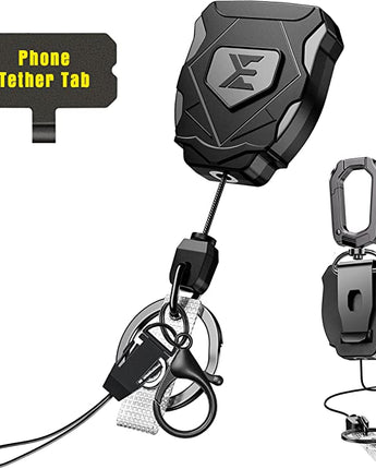 Retractable Keychain w/ Belt Clip