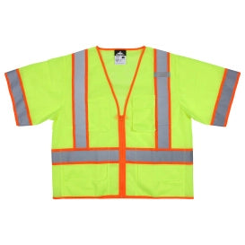 MCR Safety Luminator WCCL3L Vest with Orange Stripe