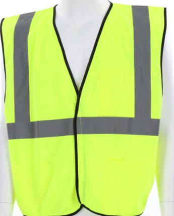 MCR Hi Vis Reflective Lime Safety Vest Meets ANSI Type R Class 2