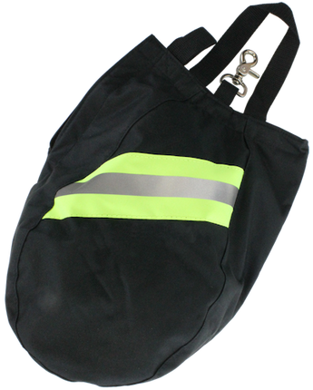 Lined Airmask Bag Black with Lime Stripe