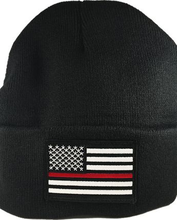 Thin Blue Line - Red Line Flag Beanie